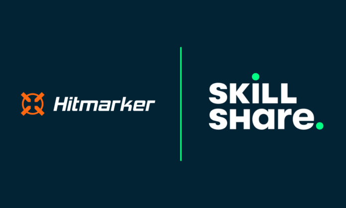 Hitmarker Skillshare logos