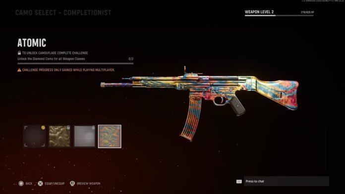 How To Unlock Gold, Diamond And Atomic Camos In CoD: Vanguard