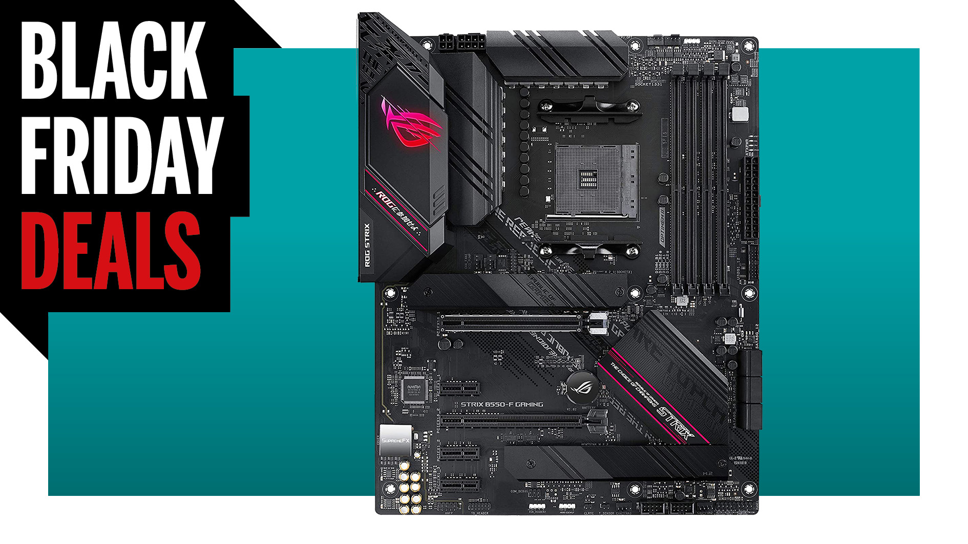 This classy Asus ROG B550 board is down to $164 this Black Friday weekend