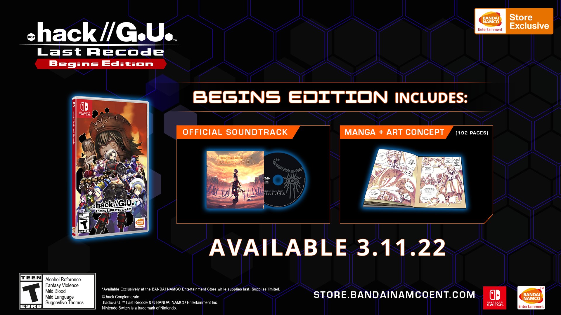 .hack//G.U. Last Recode Begins Edition Bundle announcement trailer