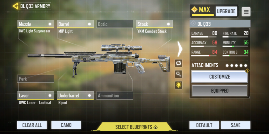 Best DLQ33 attachments In COD Mobile 2021
