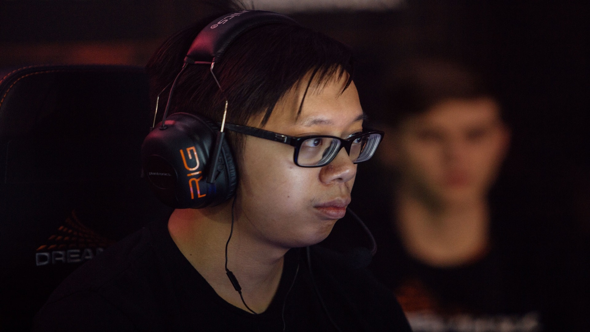 TSM's new Dota 2 captain, MoonMeander, focuses during a live game of Dota 2