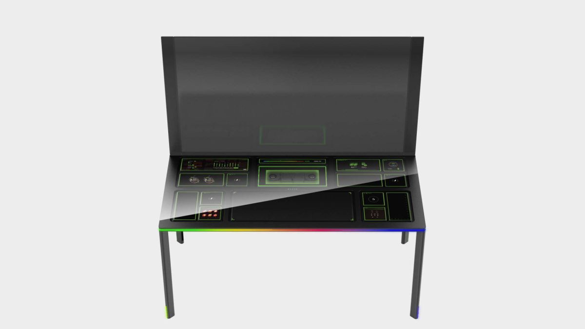 Razer modular desk concept looks like a massive gaming laptop with legs. And I've got to have it