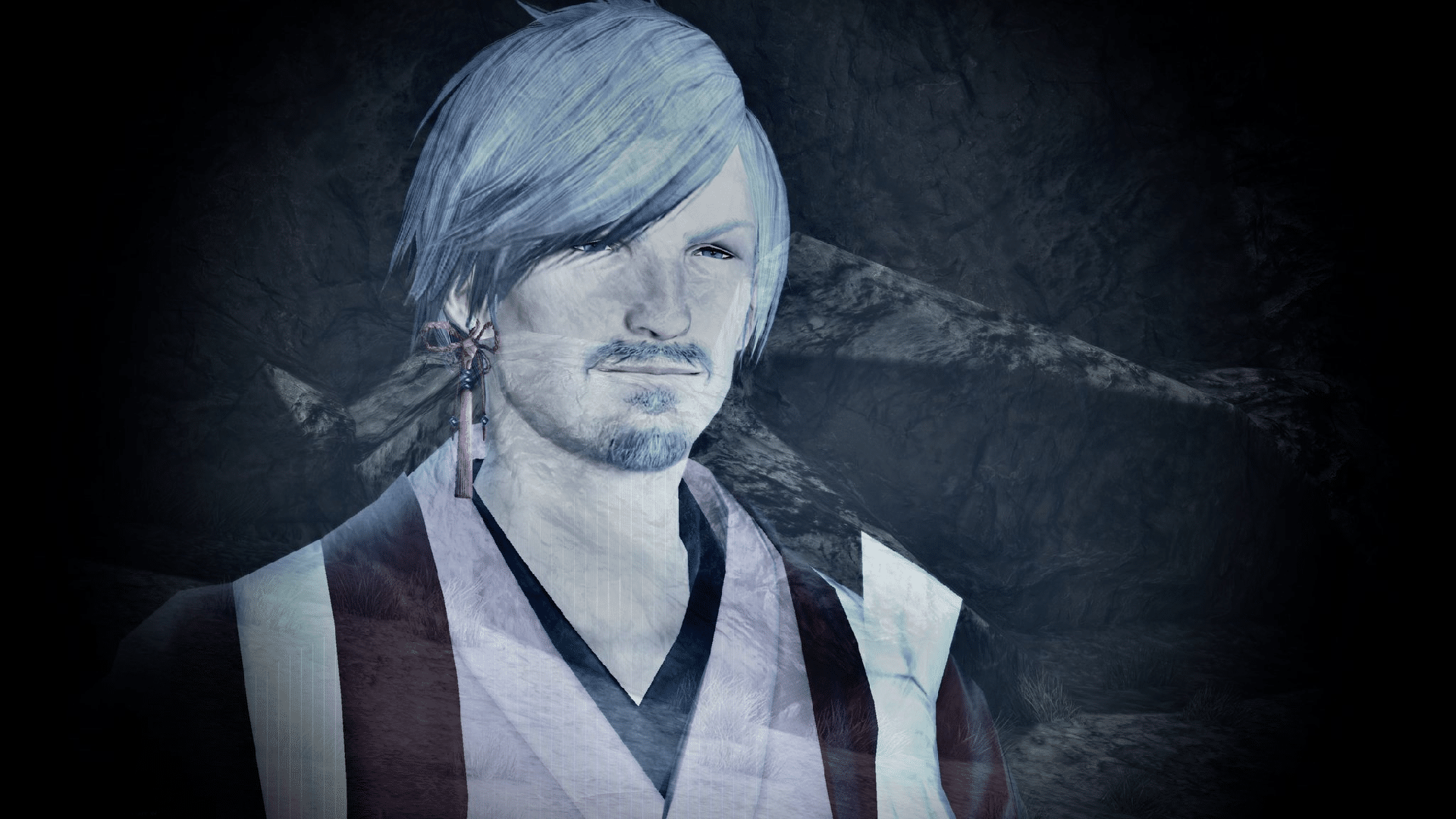 Hironobu Sakaguchi, the 'father of the Final Fantasy franchise' as he appears in the MMORPG, Final Fantasy XIV