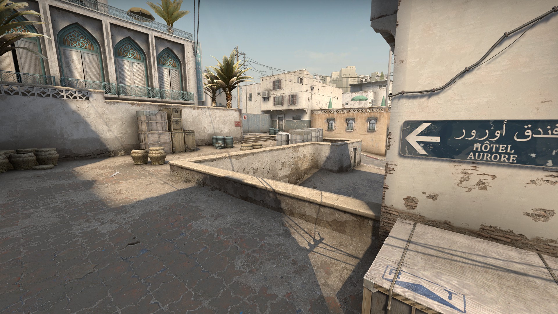 A screencap from the CS:GO map, Dust 2