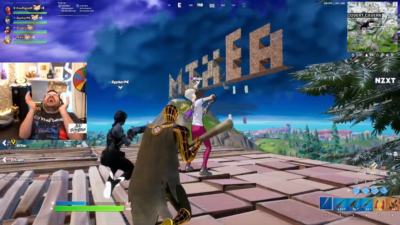 Fortnite Stream Snipers Troll Ninja with ‘Mixer’ Structure