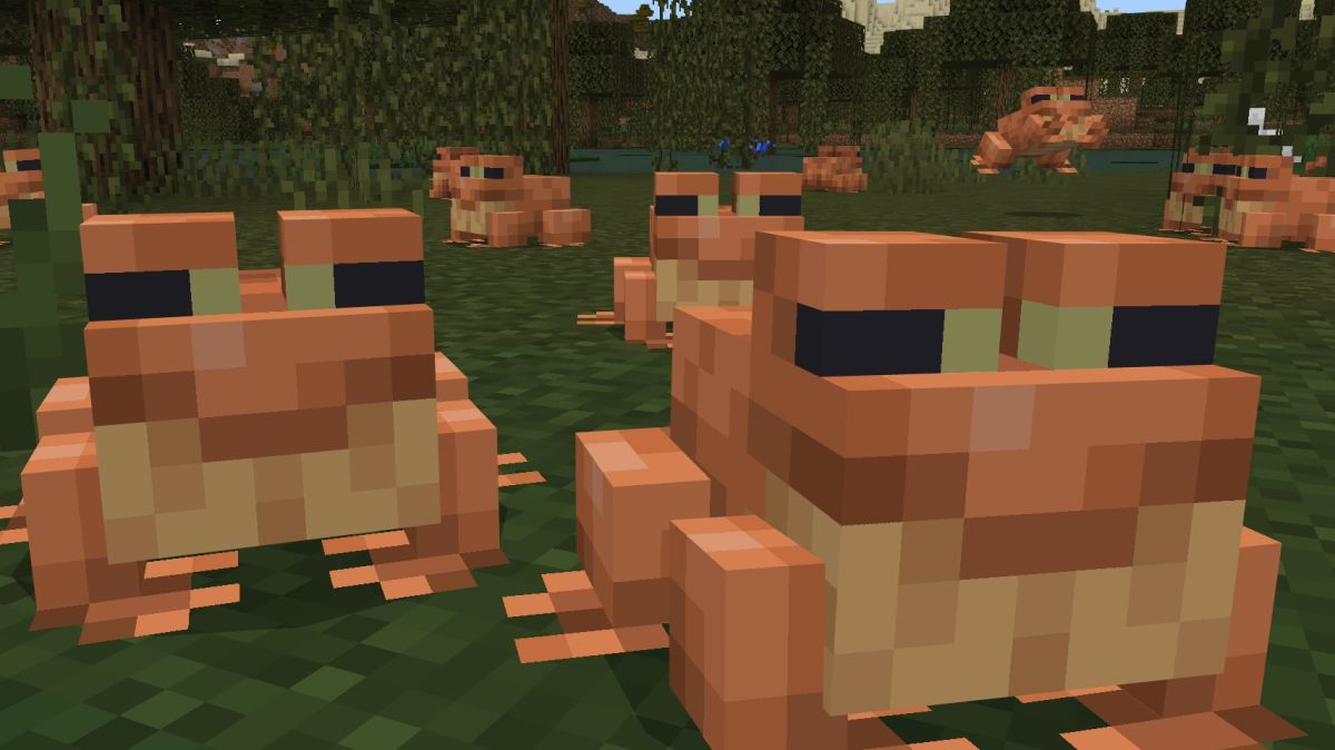 Minecraft Bedrock is experimenting with frog features ahead of the Wild Update