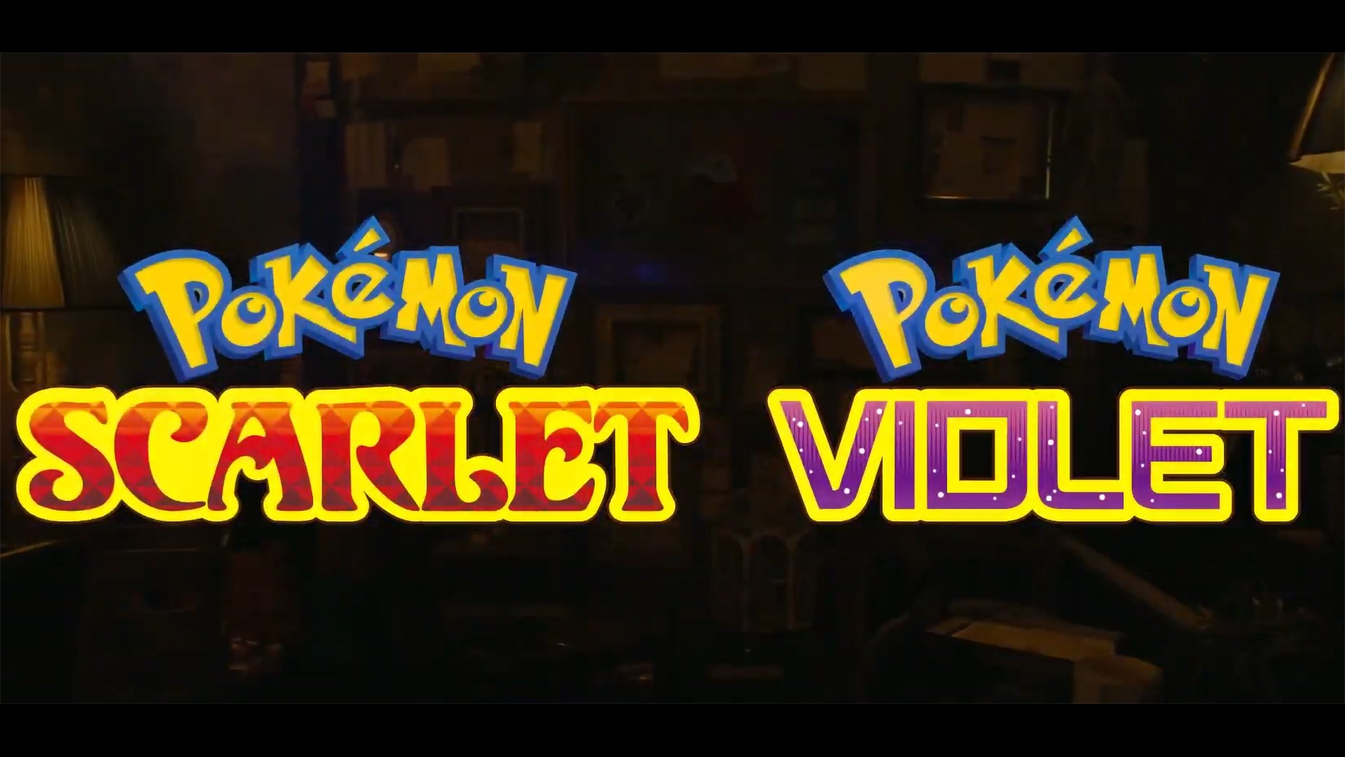Pokemon Scarlet and Violet logo appear against a black background