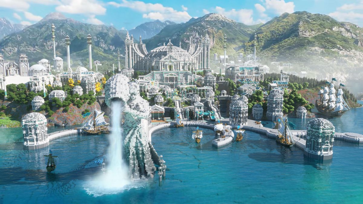 This Minecraft replica of Final Fantasy 14's Sharlayan is so good I thought it was an in-game screenshot