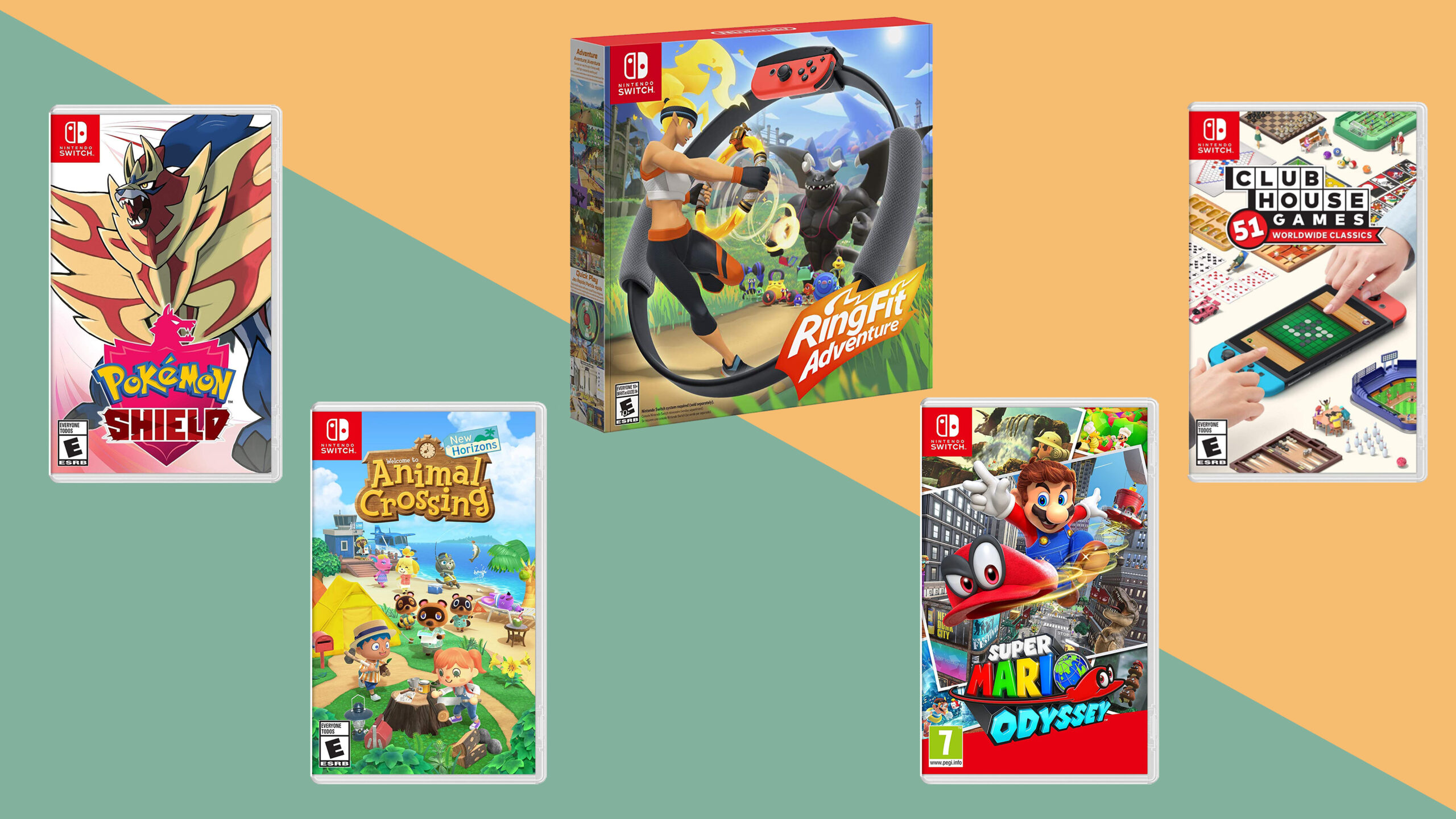 a batch of Switch games