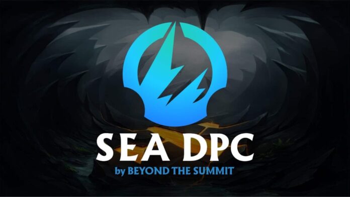 The Beyond the Summit logo, a stylized mountain top inside a circle, appears in blue. The words "SEA DPC by Beyond the Summit" appear below in white and blue