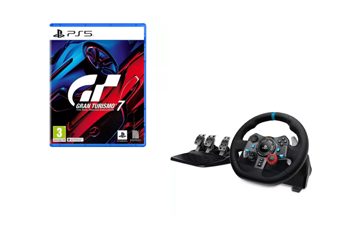 Get Gran Turismo 7 with a Logitech Wheel and Pedals for £265 • Eurogamer.net