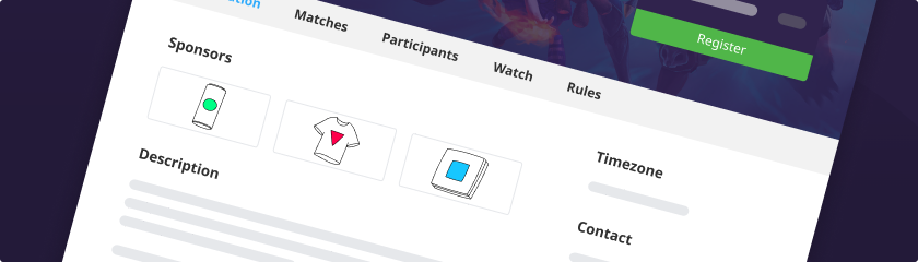 Highlight your sponsors on your tournament public pages – Toornament Blog