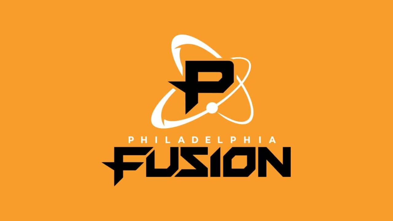 The Philadelphia Fusion logo appears on a yellow background.