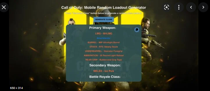 How To Use COD Mobile Random Class Generator