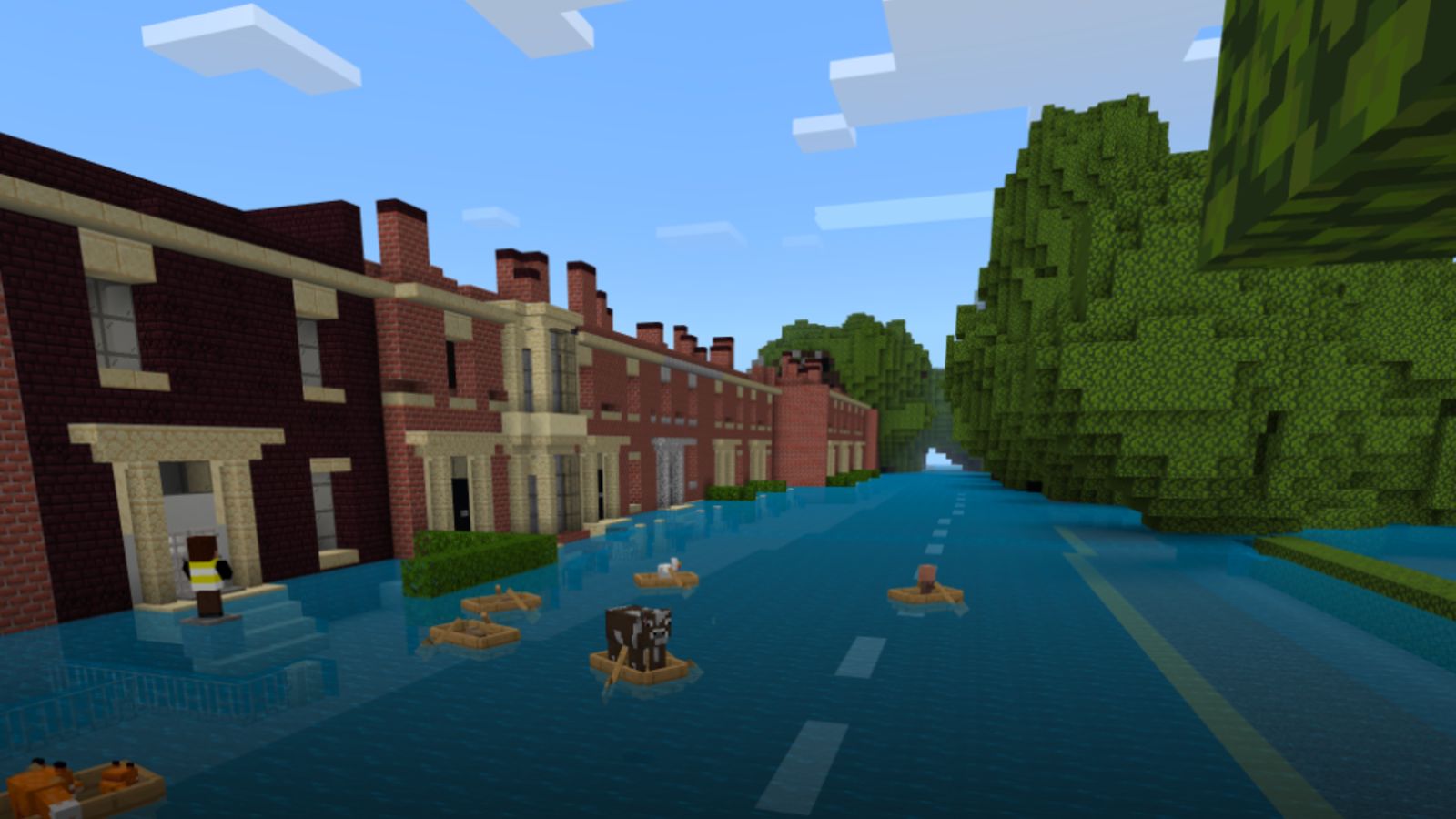 Minecraft is using a map of Preston to teach young people about flooding