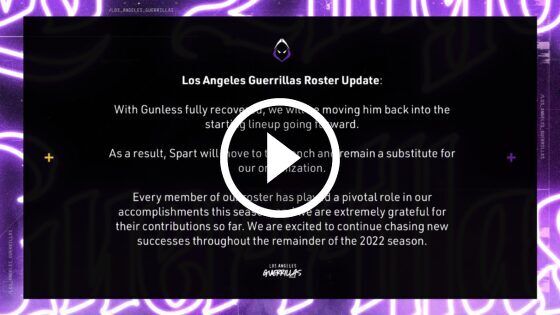 Spart Dropped as Gunless Returns to Los Angeles Guerrillas Roster