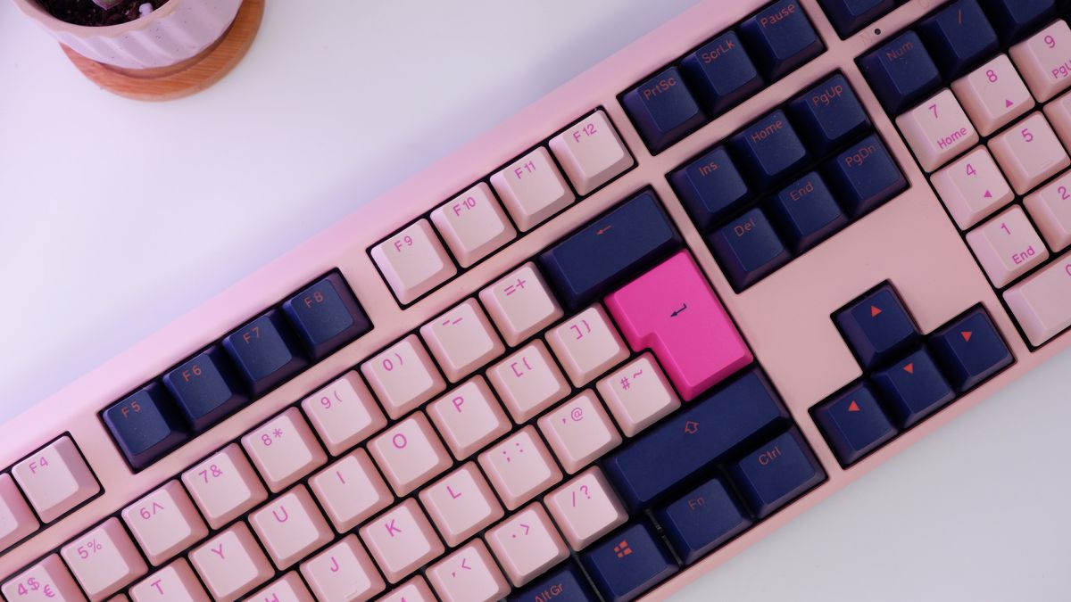 Ducky One 3 gaming keyboard in the Fuji colourway.