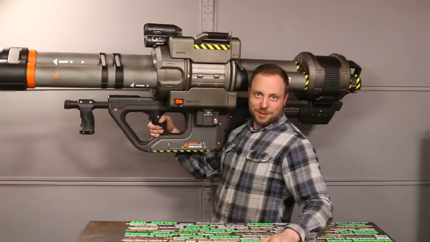 Engineering wizard builds astonishing rotating Halo rocket launcher that plays the theme