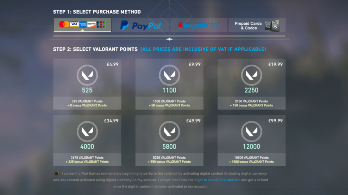 Valorant Points Price In UK