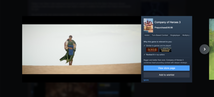 Valve trials a new take on Steam's Discovery Queue