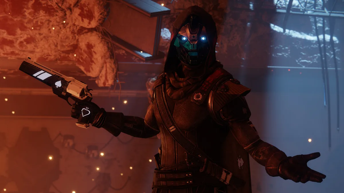 Destiny 2 character Cayde-6 shrugging