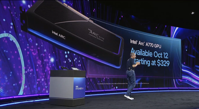 Intel Arc A770 graphics card to launch October 12 for $329