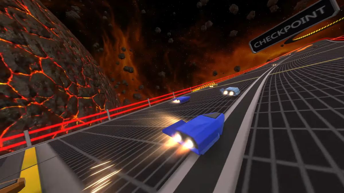 This Wipeout-style anti-gravity racing game looks like a literal blast