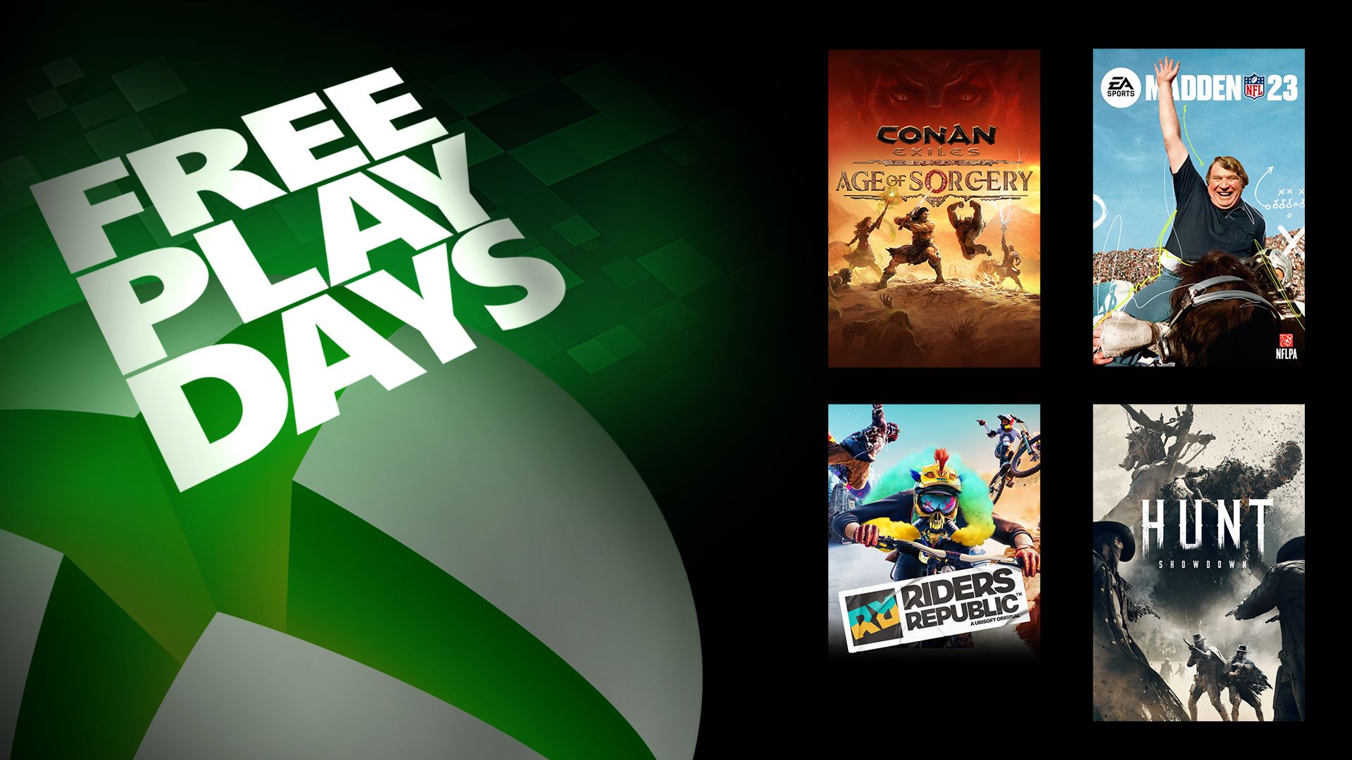 Free Play Days – Conan Exiles, Madden NFL 23, Hunt: Showdown, and Riders Republic