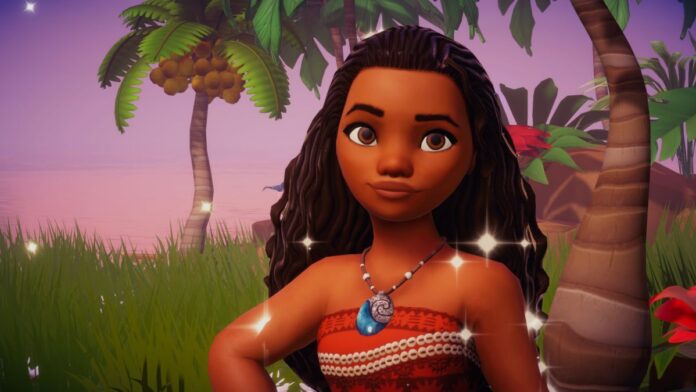 Disney Dreamlight Valley - Moana smiles, with sparkles surrounding her.