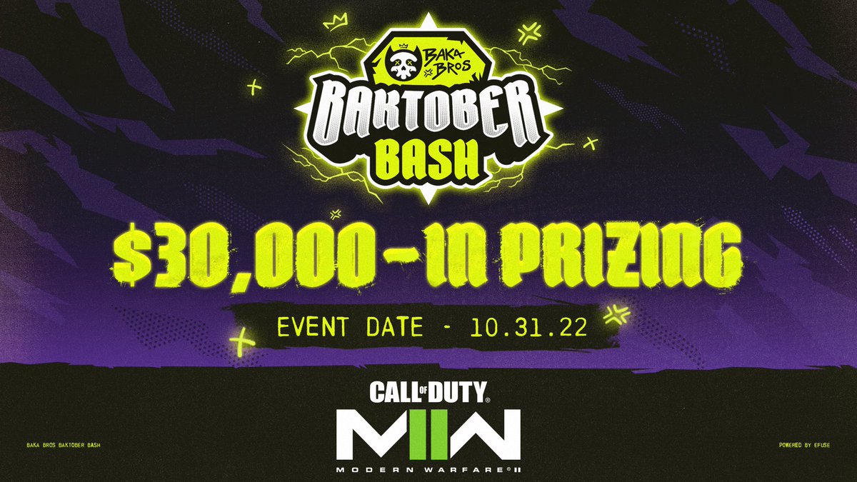 Baktober Bash - Huge $30K Modern Warfare 2 Tournament