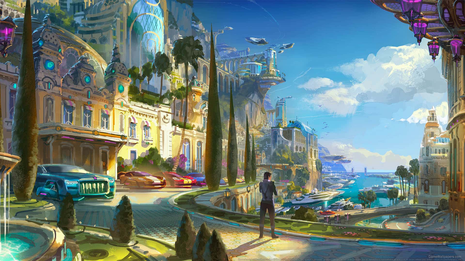 concept art of the Monte Carlo map in Overwatch 2