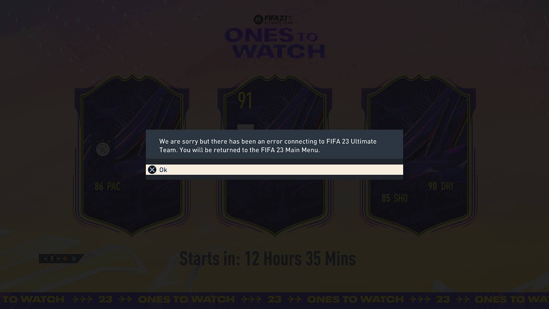 fifa 23 connecting error