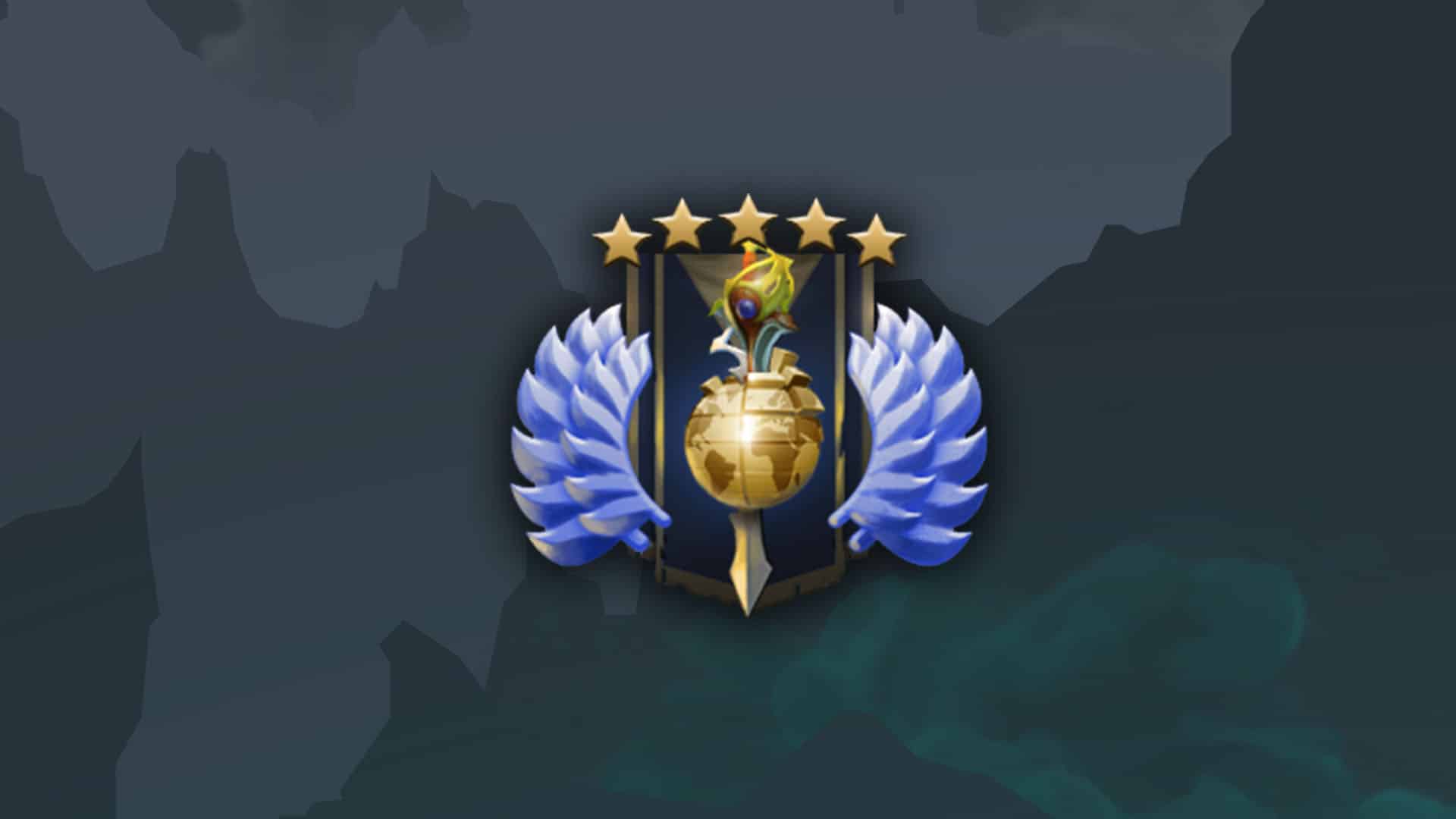 The icon for Dota 2's Divine Rank, the highest MMR rank in the game