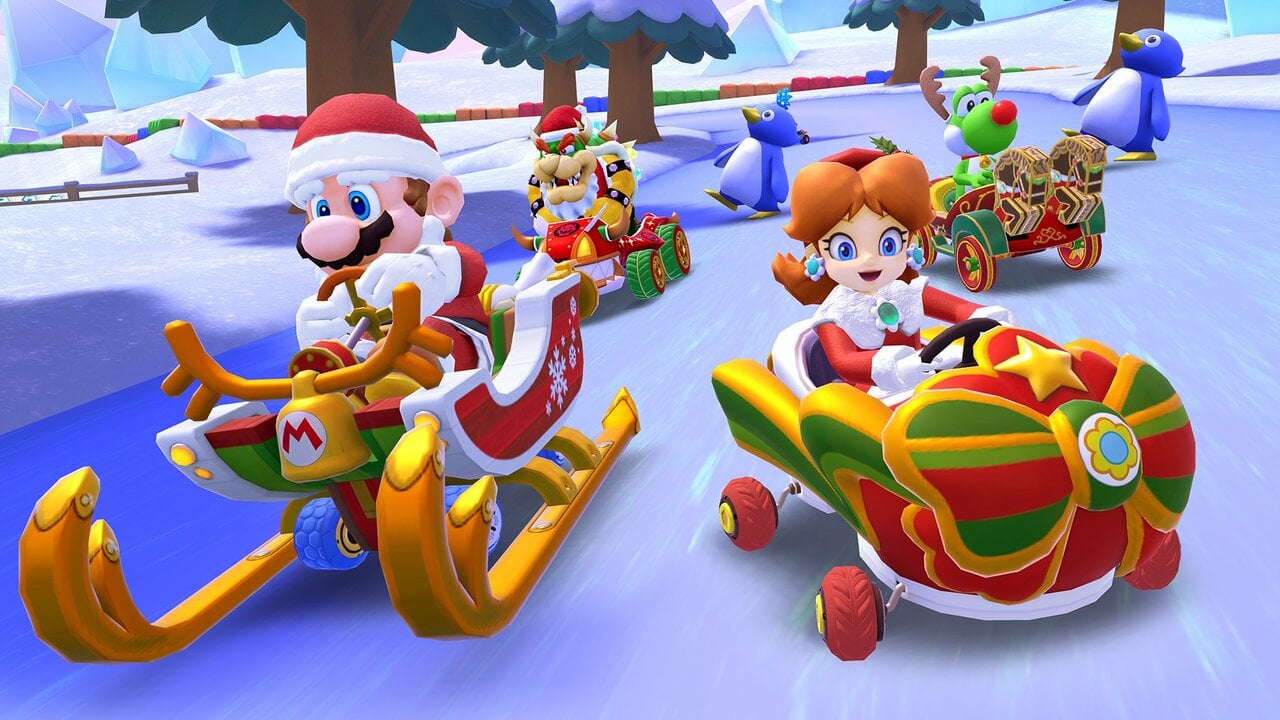 Festive GBA Circuit Added To Mario Kart Tour For The Holidays