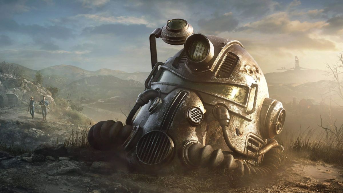 Fallout power armor helmet on ground