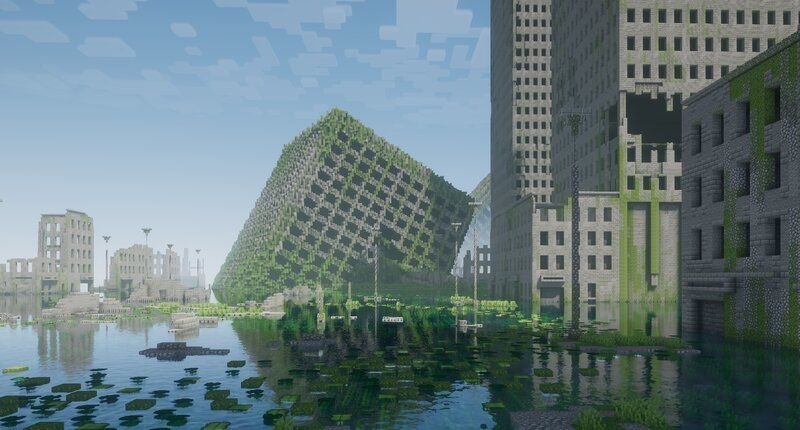 Check out this abandoned cityscape made in Minecraft