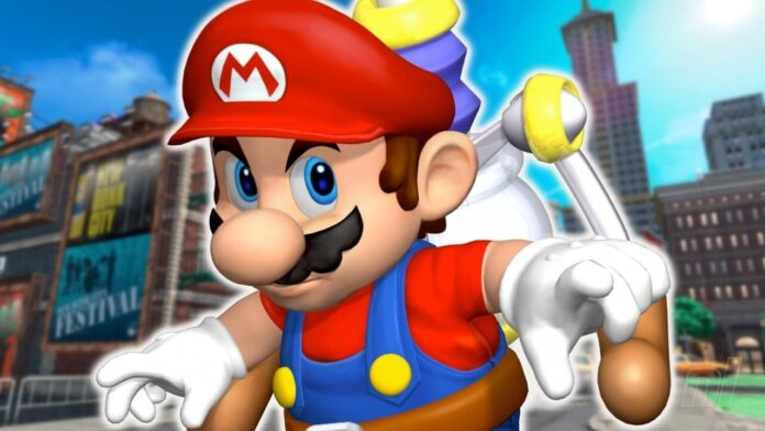 Random: Modder Adds Mario Sunshine's F.L.U.D.D Device Into Super Mario Odyssey
