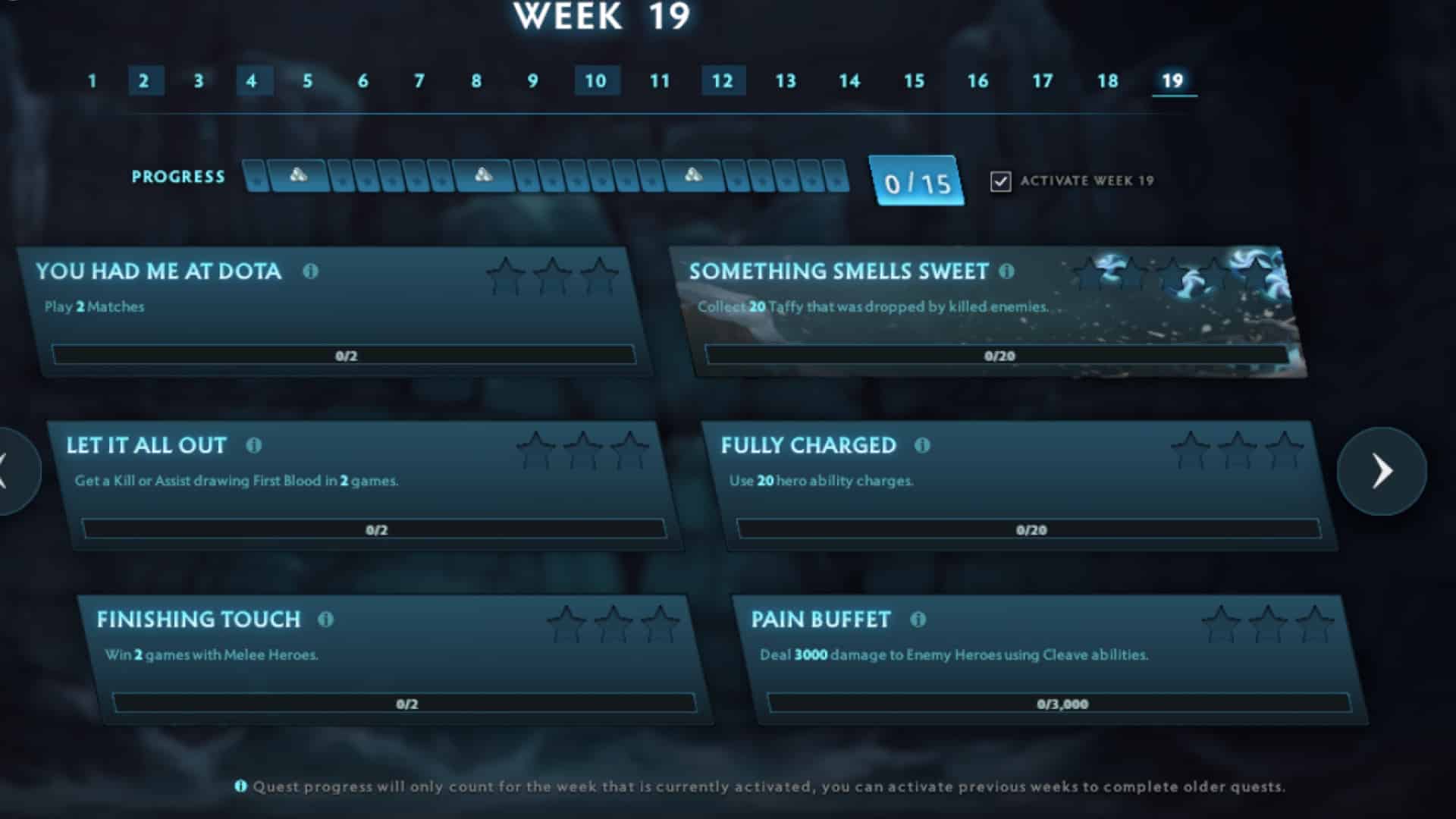 Dota 2 - Weekly Quests for Week 19 - ft