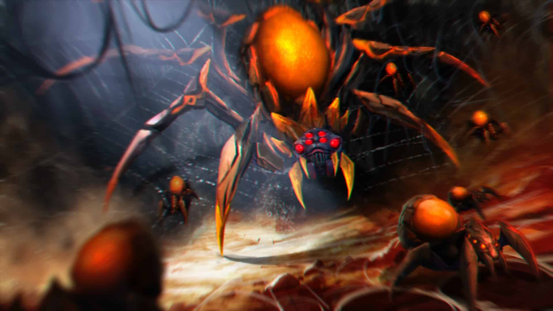 Dota 2 - Broodmother spawns spiderlings in Diretide