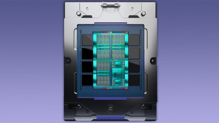 AMD Instinct MI300 chip render.