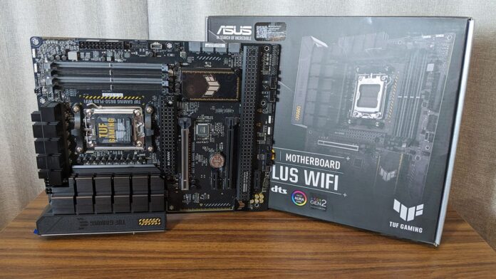 Asus TUF Gaming B650-Plus WiFi motherboard and box