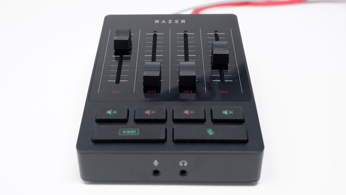 Razer Audio Mixer with XLR cable attached