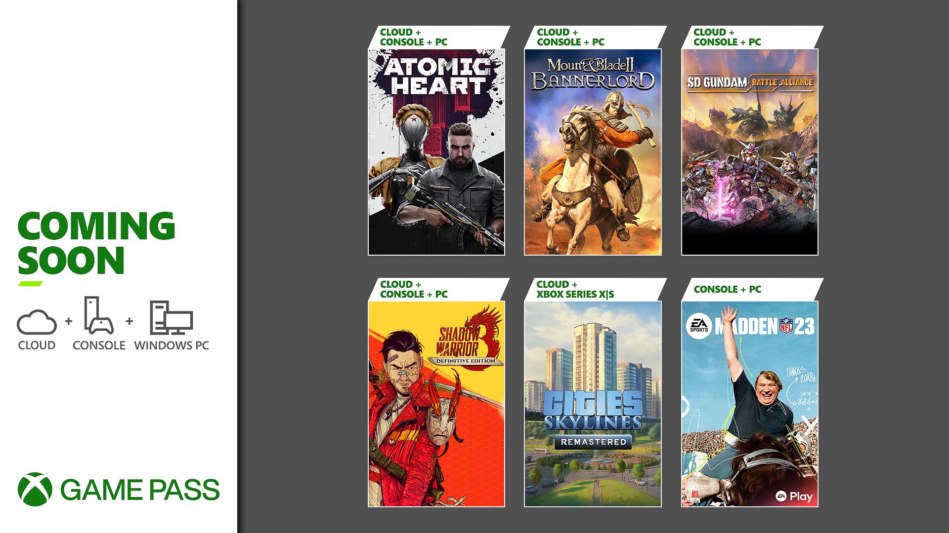 Coming to Xbox Game Pass: Madden NFL 23, Atomic Heart, Mount & Blade II: Bannerlord, and More