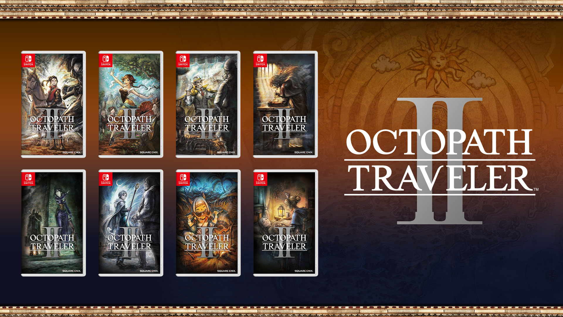 MyNintendo US offering printable box art covers for Octopath Traveler II, one for each main character