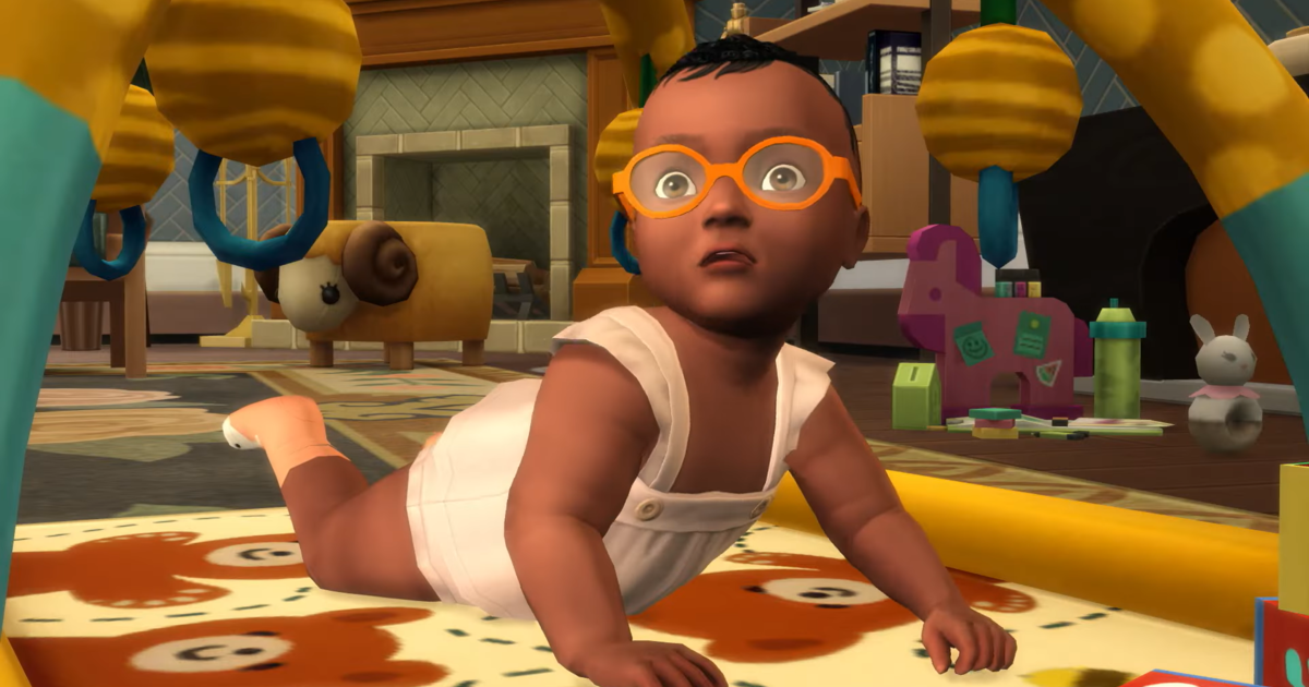 The Sims 4 Infant update bug accidently adds baby long legs to the family