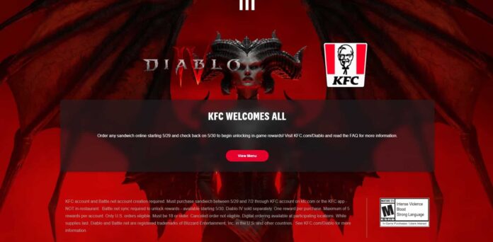 Diablo 4 KFC Promotion is Live in North America