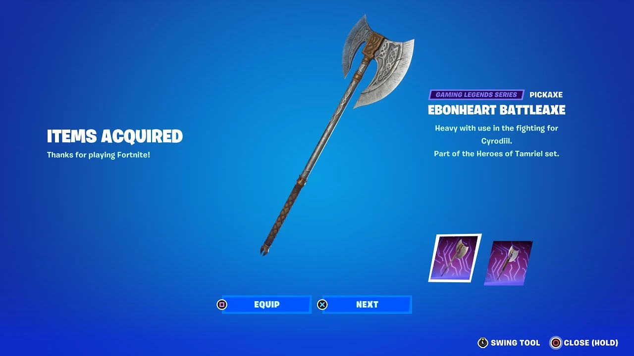 Ebonheart Battleaxe Pickaxe