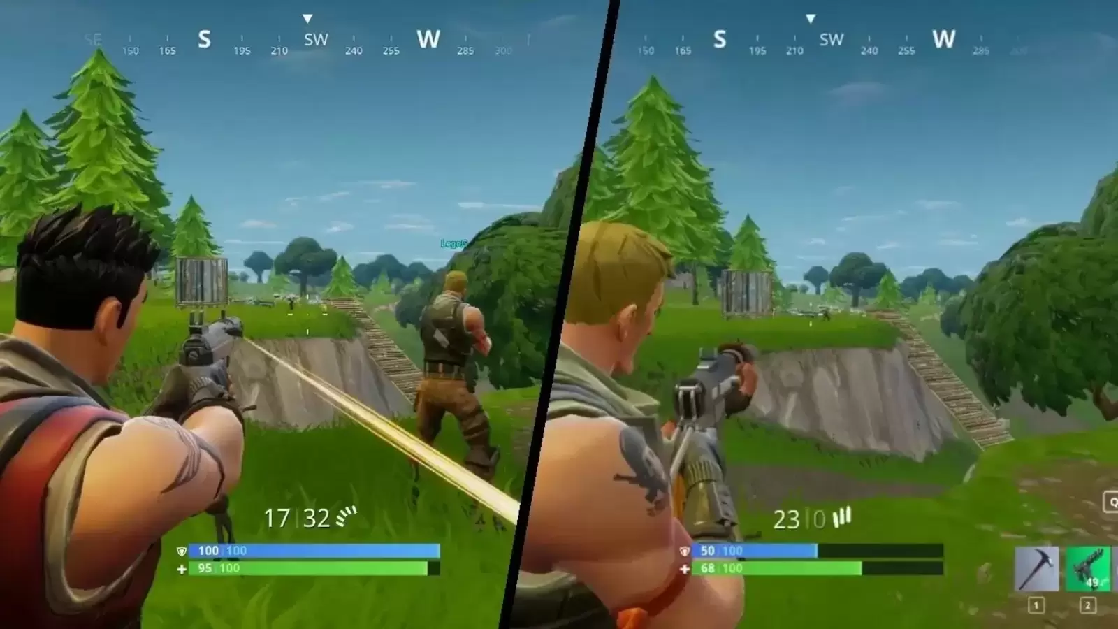 fortnite split screen