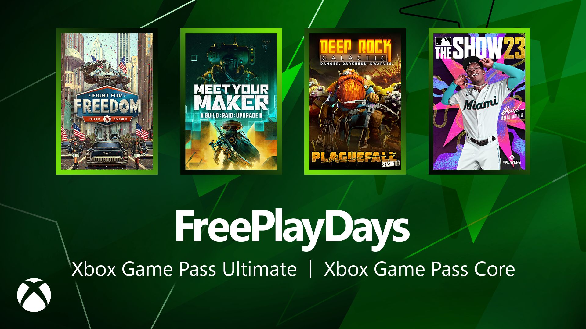 Free Play Days – Fallout 76, Meet Your Maker, Deep Rock Galactic, and MLB The Show 23